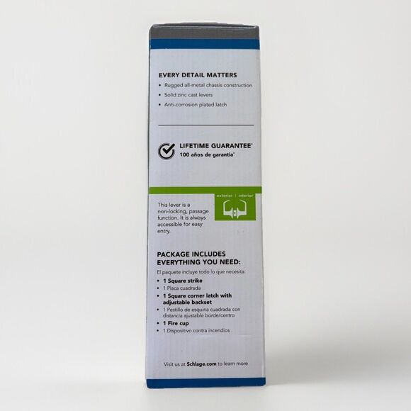 Schlage Light Commercial Passage Lever Door Handle CE Series ANSI Grade 2 – NEW - Picture 3 of 5